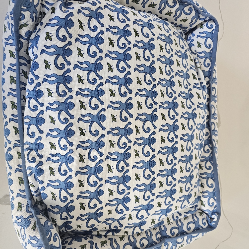 Roller Rabbit Blue and White Dog Bed